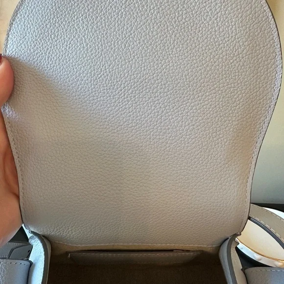 Chloe Light Blue Small Marcie Crossbody Bag with Gold Accents - Picture 5 of 14